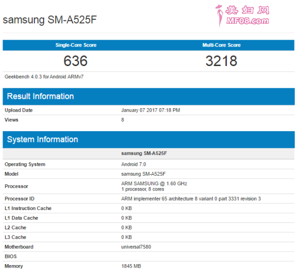 ³ýSamMobileϤϢǷѾȷϽΪGalaxy A(2016)ϵAndroid 7.0£Geekbench֤ʵ˸Ϣʵ¡